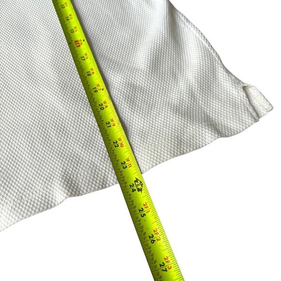 Renee M Sport embroidered waffle‑knit V‑neck tee white blue trim L 14‑16 - Picture 6 of 8